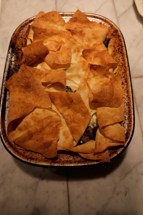 Green leaves pie